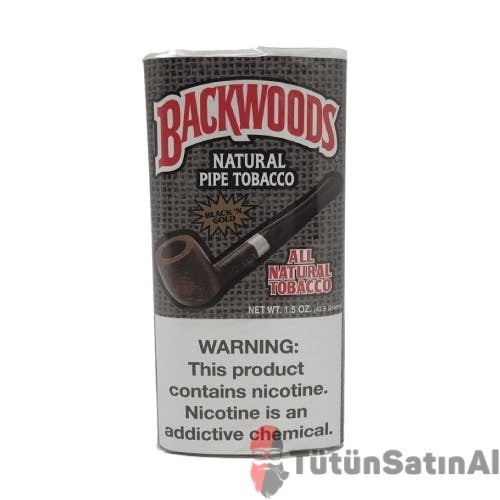 Backwoods Mild Natural Black 'N Gold Pipo Tütünü 1 Backwoods Mild Natural Black 'N Gold Pipo Tütünü
