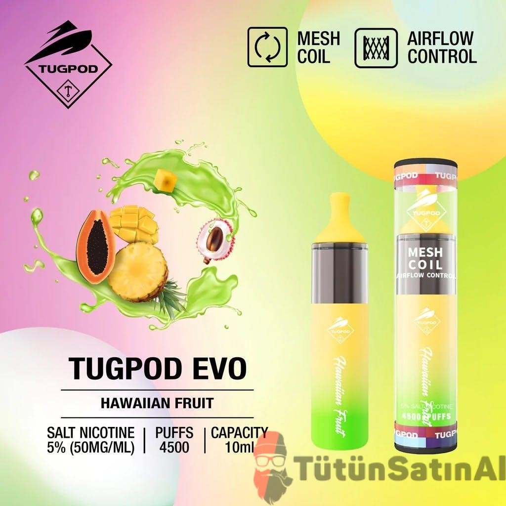 Tugboat Evo 4500 PUFFS - Hawaiian Fruit 1 Tugboat Evo 4500 PUFFS - Hawaiian Fruit